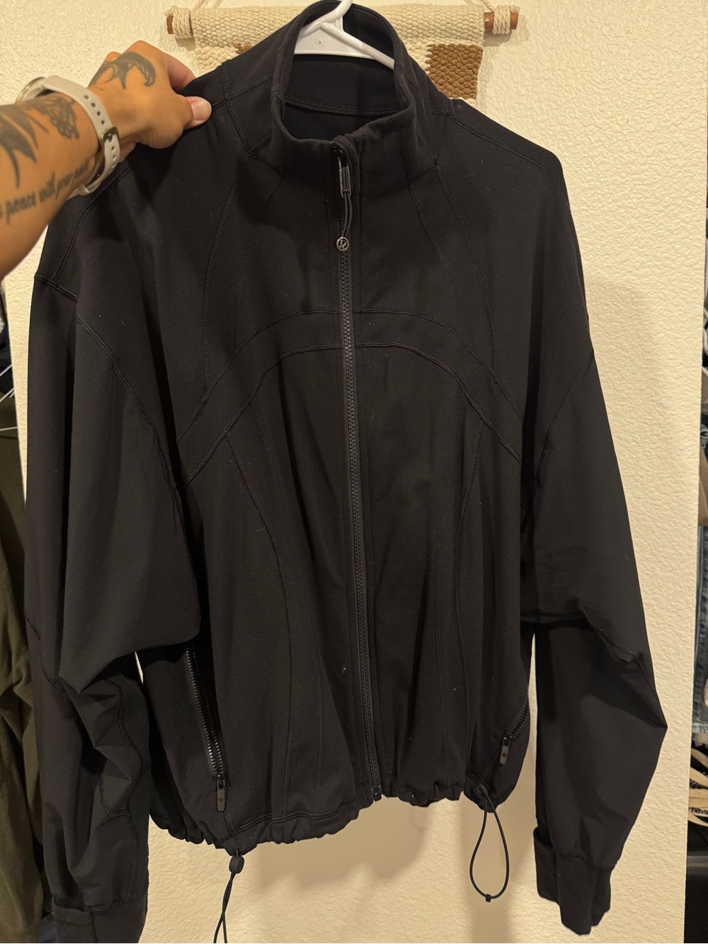 lululemon athletica Black Zip-Up Bomber Jacket
